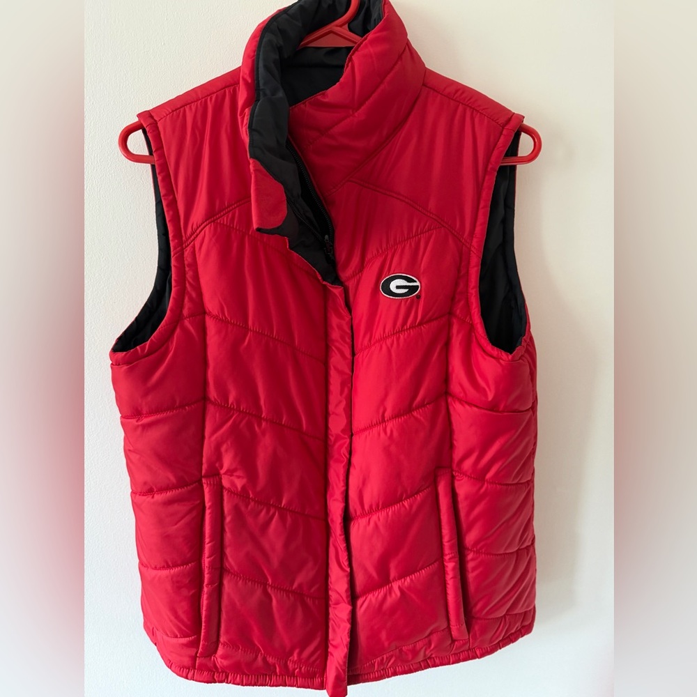 Columbia Reversible Puffer Vest – University of Georgia Bulldogs Womens Size M - Picture 3 of 6